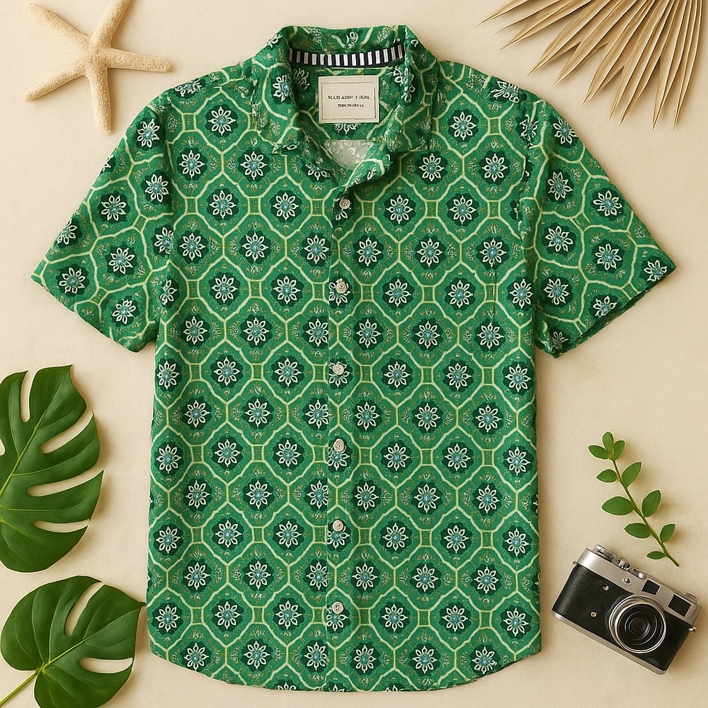 Cactus Man by Ricky Singh Button-Up Shirt Men’s Size Large